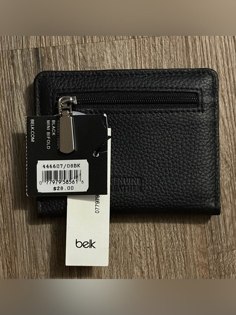 Belk Kim Roger’s - Black Genuine Leather Mini Card Holder